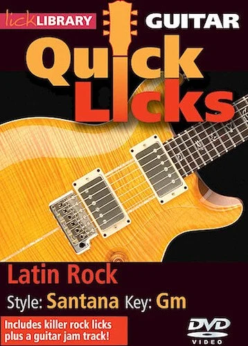 Latin Rock - Quick Licks - Style: Carlos Santana; Key: Gm