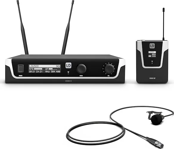 LD Systems U504.7 BPL (USA-Version) - Wireless Microphone System with Bodypack and Lavalier Microphone - 470 - 490 MHz (only available in the USA)