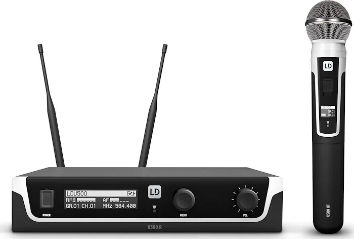 LD Systems U504.7 HHD (USA-Version) - Wireless Microphone System with Dynamic Handheld Microphone - 470 - 490 MHz (only available in the USA)