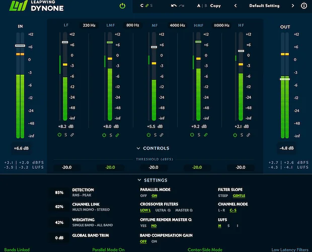 Leapwing DynOne (Download)<br>Parallel multi-band dynamics plugin