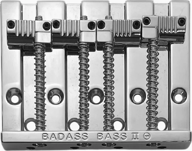 Leo Quan® Badass II™ 4-String Bass Bridge<br>Chrome