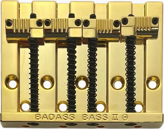 Leo Quan® Badass II™ 4-String Bass Bridge<br>Gold