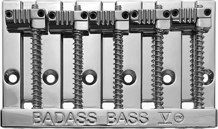 Leo Quan® Badass V™ 5-String Bass Bridge<br>Chrome