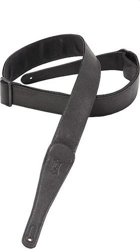 Levy's 2" wide black garment leather guitar strap.