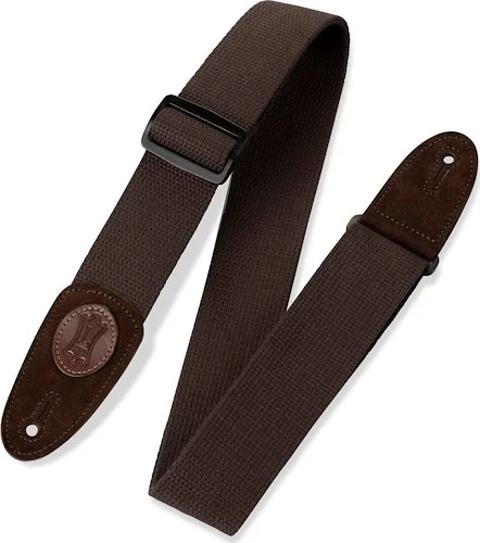 Levy's 2" wide brown cotton guitar strap.