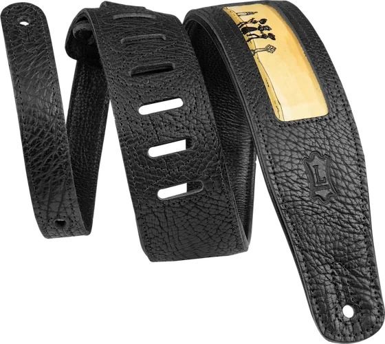 Levy's Calaca Black Leather 2.5"Strap Mariachi