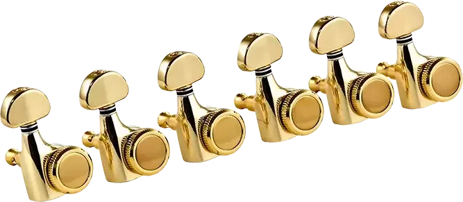 Locking Guitar Tuning Machines 6 in Line-Right-Hand Gold