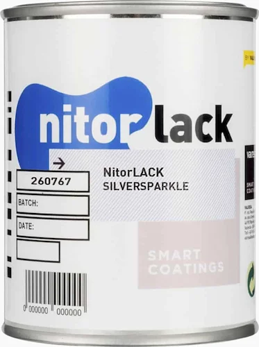 LT-9656-000 - Nitorlack Silver Sparkle Finish Nitrocellulose 500ml Can<br>