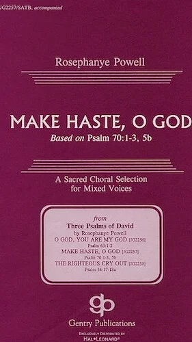 Make Haste, O God