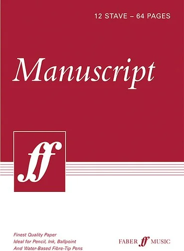 Manuscript Paper: 12 Stave Full Size (8.5" x 12")