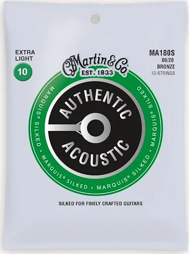 Martin Strings, 12 Strings, 80/20 Bronze, Extra Light 10 - Silked