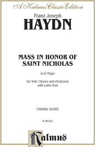 Mass in Honor of Saint Nicholas, in G Major
