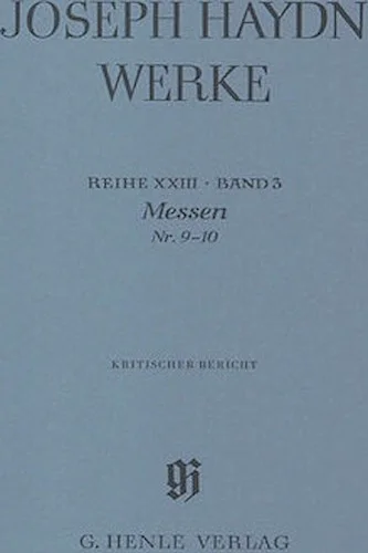 Masses No 9 - 10series Xxiii Volume 3 - Haydn Complete Edition, Series XXIII, Vol. 3