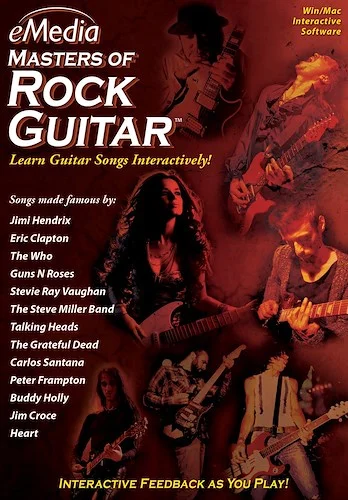 Masters Rock Guitar Mac 10.5 to 10.14, 32-bit only (Download)<br>eMedia Masters of Rock Guitar [Mac 10.5 to 10.14, 32-bit only]