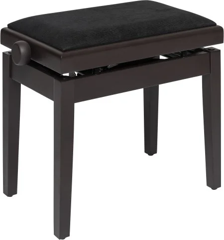 Matt rosewood hydraulic piano bench with fireproof black velvet top