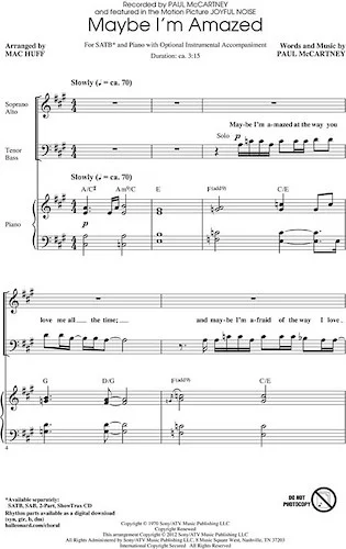 Maybe I'm Amazed - from Joyful Noise