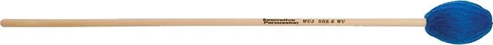 Medium Marimba Mallets - Electric Blue Yarn - Birch - She-e Wu Series Concert Marimba Mallets