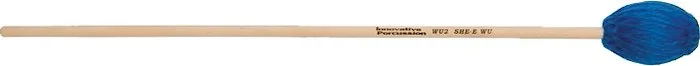 Medium Soft Marimba Mallets - Electric Blue Yarn - Birch - She-e Wu Series Concert Marimba Mallets