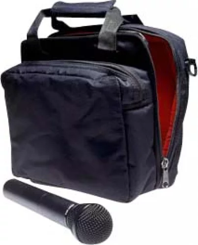 Microphone carrier bag w/ 2 compartments