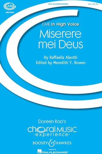Miserere Mei Deus - CME In High Voice