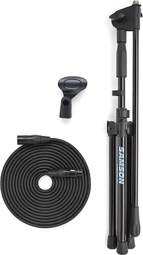 MK10 Plus - Lightweight Microphone Boom Stand with Accessories (XLR Cable & Mic Clip)