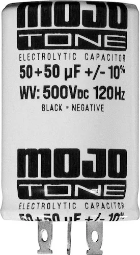 Mojotone 50uF + 50uF 500V Electrolytic Multi-Section Can Capacitor<br>