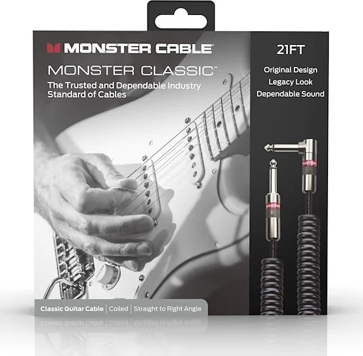 Monster 600499-00 Prolink Monster Classic 1/4" Instrument Cable. 21 ft - Coiled