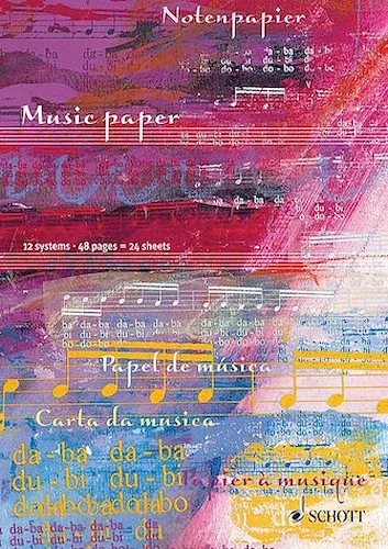 Music Paper - 8.25 x 11.75, 12 Staves, 48 pages