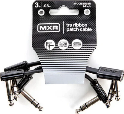 MXR® 3 INCH TRS RIBBON PATCH CABLE - 3 PACK