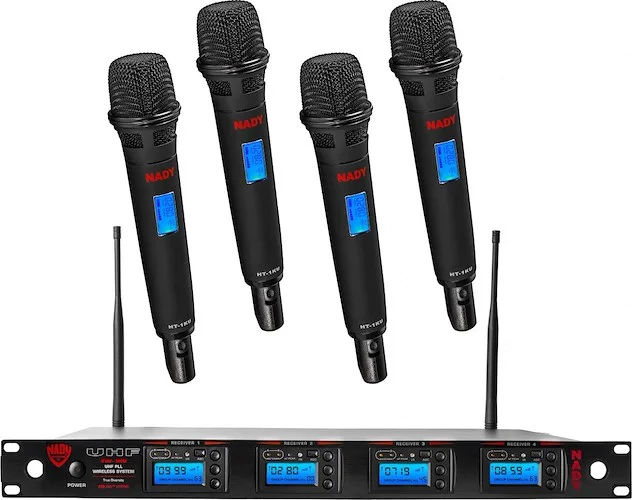 Nady 4W-1KU HT Quad True Diversity 1000-Channel Professional UHF Wireless System