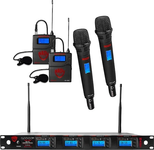 Nady 4W-1KU HT Quad True Diversity 1000-Channel Professional UHF Wireless System