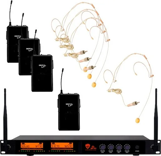 Nady DW-44 Quad Digital Wireless Headset Microphone System Image