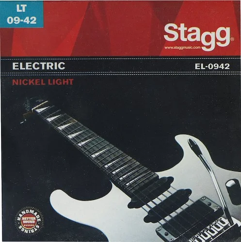 Nickel plated steel set of strings for electric guitar
