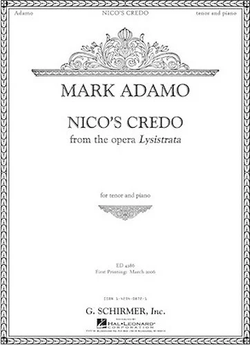 Nico's Credo from Lysistrata
