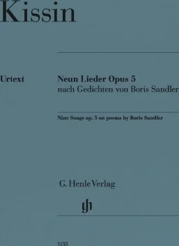 Nine Songs, Op. 5 on Poems by Boris Sandler - Voice and Piano