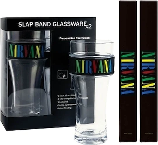 Nirvana 2-Pack Slap Band Pint Size Glassware - Multi Color Logo