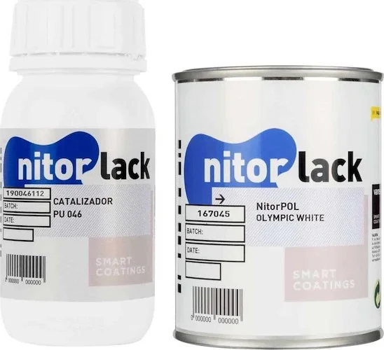 Nitorlack Olympic White Polyurethane 500ml Can (includes catalyst)<br>