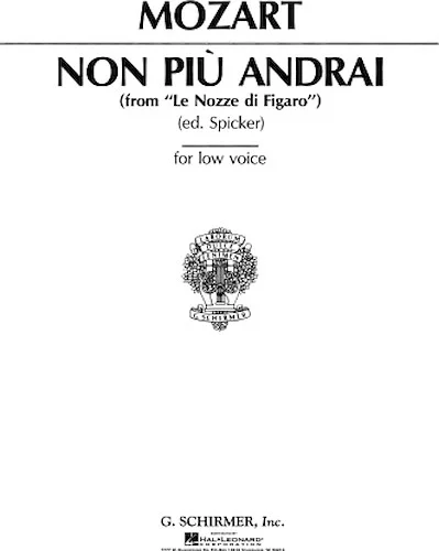 Non piu andrai (from Le Nozze di Figaro)