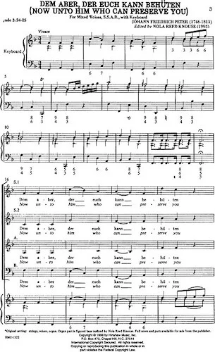 Now unto Him Who Can Preserve You (Dem Aber,der Euch Kann...