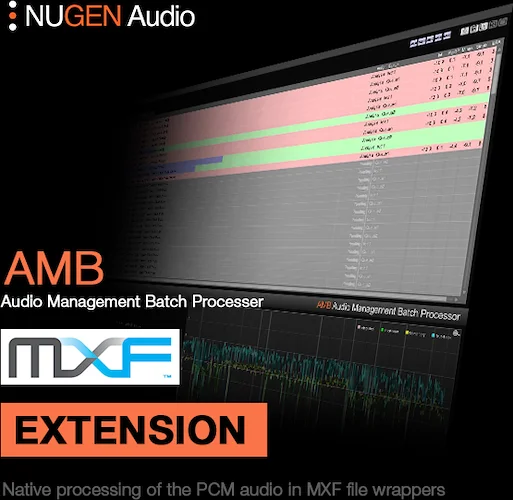 NUGEN AMB MXF Module (Download) <br>Audio Management Batch process PCM audio with multiple Fairlight MXF