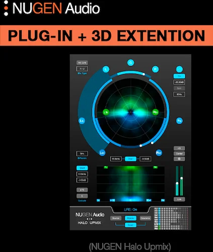 NUGEN Halo Upmix w 3D extension (Download)<br>Stereo to 5.1, 7.1 and 3D upmixer