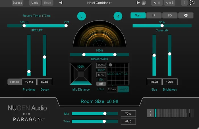 NUGEN Paragon ST (Download)<br>Paragon is a groundbreaking true convolution stereo reverb,