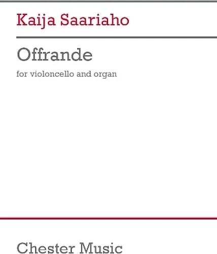 Offrande - for Cello and Piano Reduction