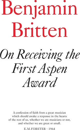 On Receiving the Aspen Award