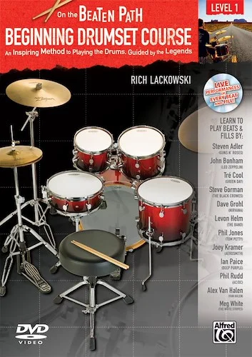 On the Beaten Path: Beginning Drumset Course, Level 1: An Inspiring Method to Playing the Drums, Guided by the Legends