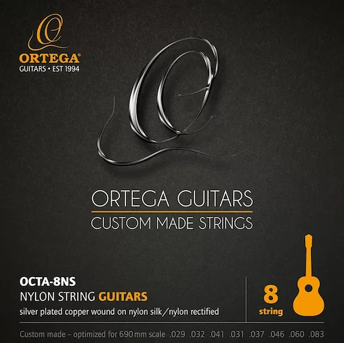Ortega Guitars OCTA-8NS 8-String Nylon Guitar Strings