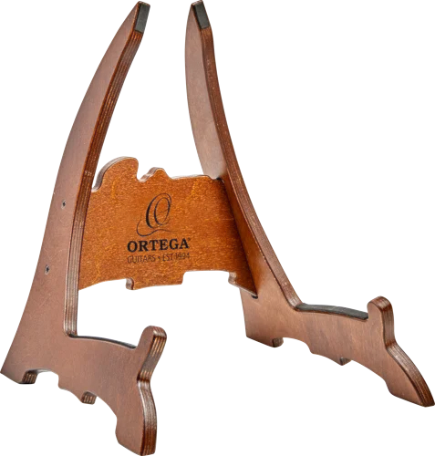 Ortega Guitars OWGS-1 Wooden Single Acoustic Guitar Stand, Birch Brown