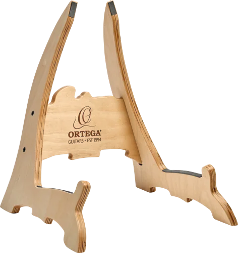Ortega Guitars OWGS-2 Wooden Single Acoustic Guitar Stand, Birch Natural