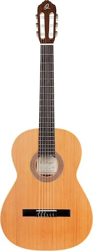 Ortega Guitars R180 Traditional Series Classical 6-String Guitar w/ Free Bag, Made in Spain with Solid North American Cedar Top and Bubinga Body, Satin Finish