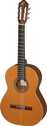 Ortega Guitars R180L Traditional Series Left Handed Classical 6-String Guitar w/ Free Bag, Made in Spain with Solid North American Cedar Top and Bubinga Body, Satin Finish